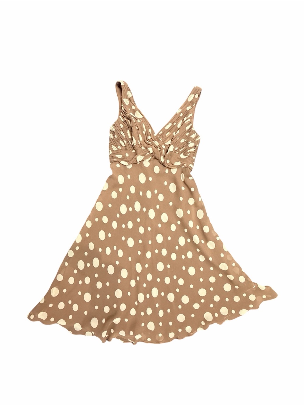Anne Klein Brown Twist-Front Dress